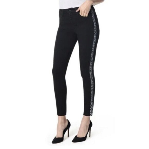JOES JEANS Size 24 Charlie Black Cheetah Flawless High Rise Waist Skinny NWT - Picture 1 of 10